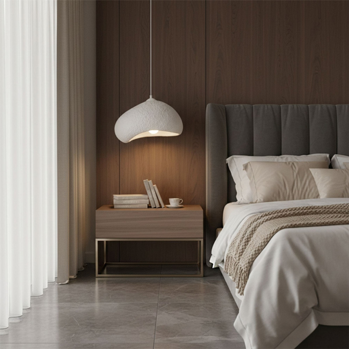 Φωτιστικό οροφής Loval E27 fiberglass μονόφωτο χρώμα λευκό 32x27x120εκ.