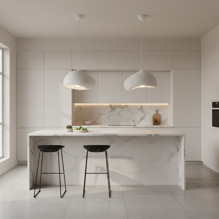 Φωτιστικό οροφής Loval E27 fiberglass μονόφωτο χρώμα λευκό 32x27x120εκ.