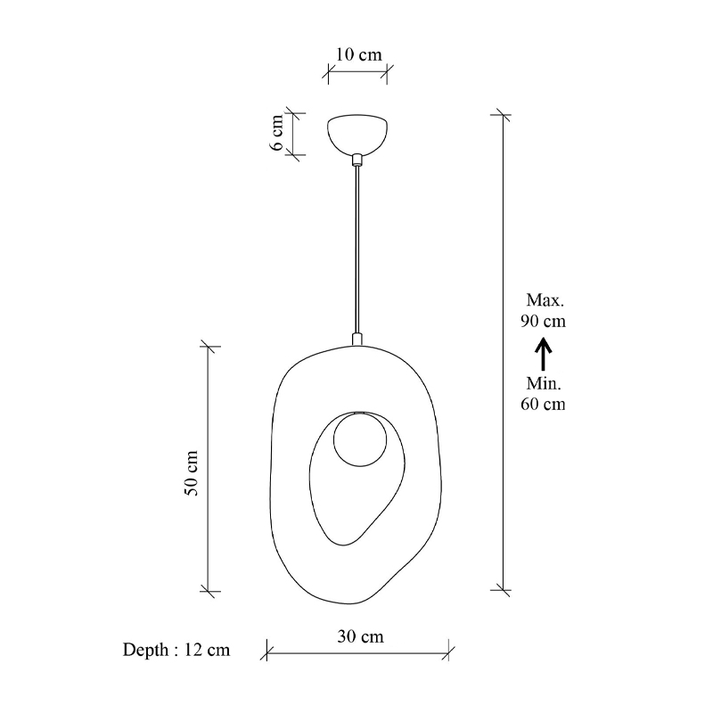 Φωτιστικό οροφής Zoga G9 fiberglass μονόφωτο χρώμα λευκό 30x12x90εκ.