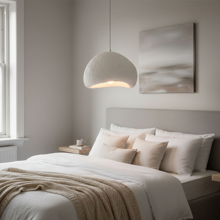 Φωτιστικό οροφής Nua E27 fiberglass μονόφωτο χρώμα λευκό 40x38x120εκ.