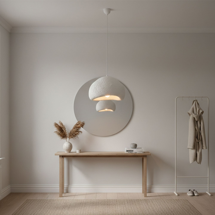 Φωτιστικό οροφής Nua E27 fiberglass μονόφωτο χρώμα λευκό 40x38x120εκ.