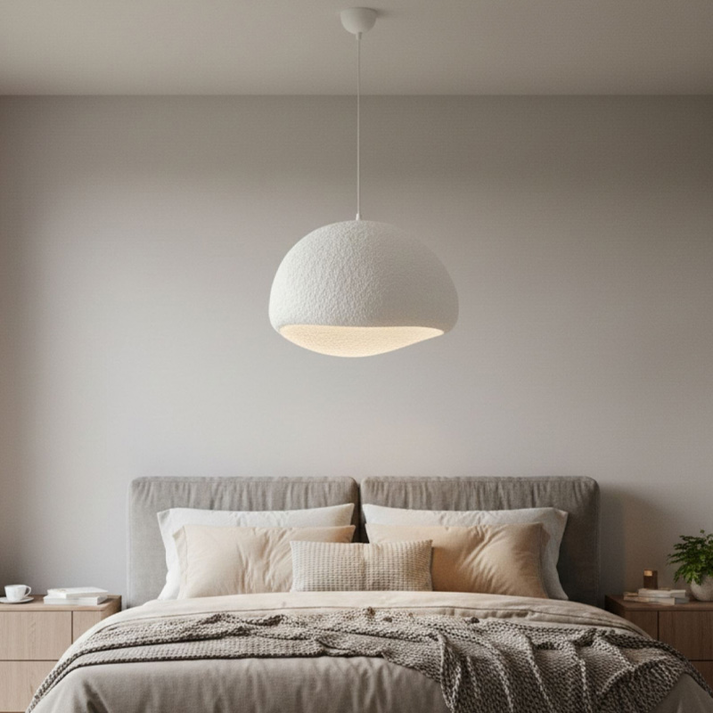 Φωτιστικό οροφής Loval E27 fiberglass μονόφωτο χρώμα λευκό 50x44x120εκ.