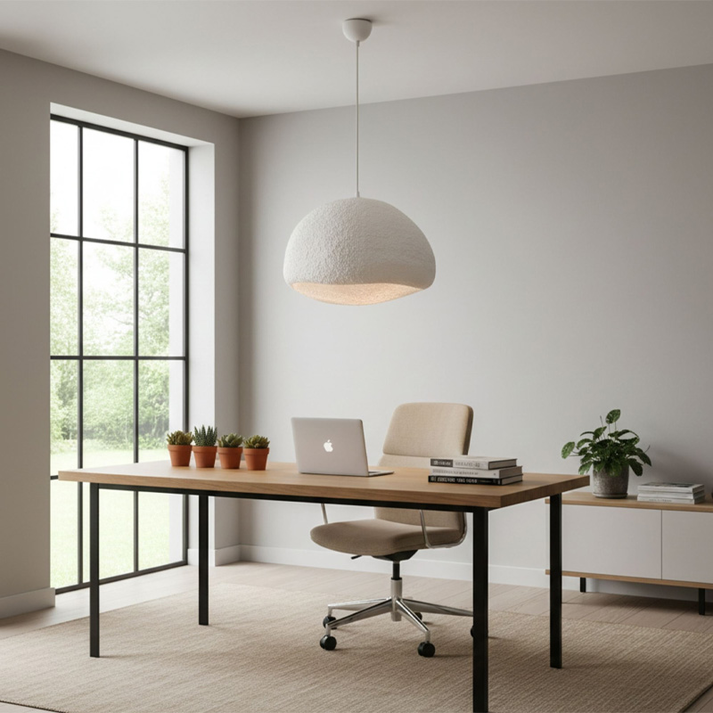 Φωτιστικό οροφής Loval E27 fiberglass μονόφωτο χρώμα λευκό 50x44x120εκ.