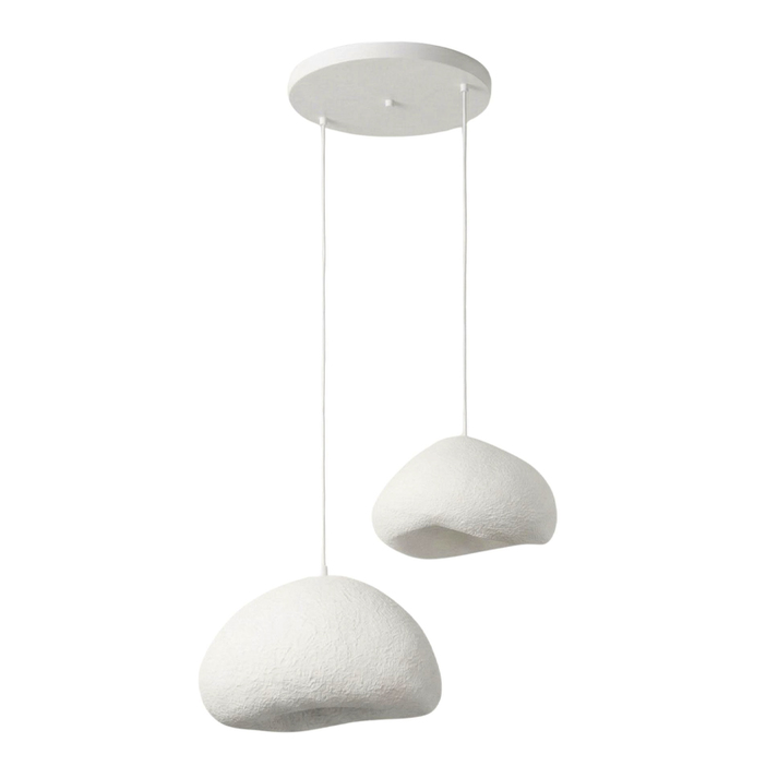 Φωτιστικό οροφής Loval E27 fiberglass δίφωτο χρώμα λευκό Ø70x115εκ.