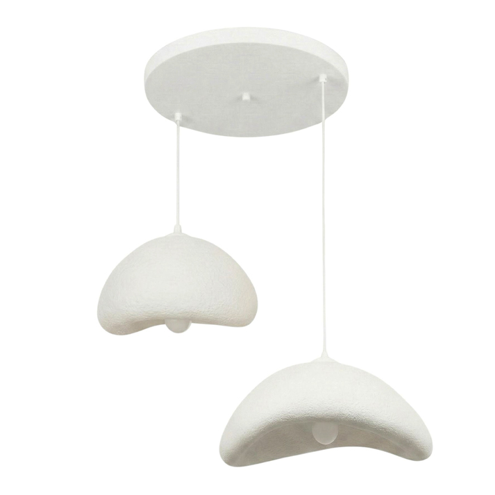 Φωτιστικό οροφής Luna E27 fiberglass δίφωτο χρώμα λευκό Ø70x115εκ.