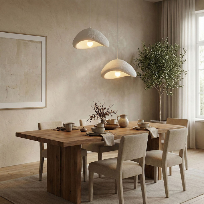 Φωτιστικό οροφής Luna E27 fiberglass δίφωτο χρώμα λευκό Ø74x115εκ.