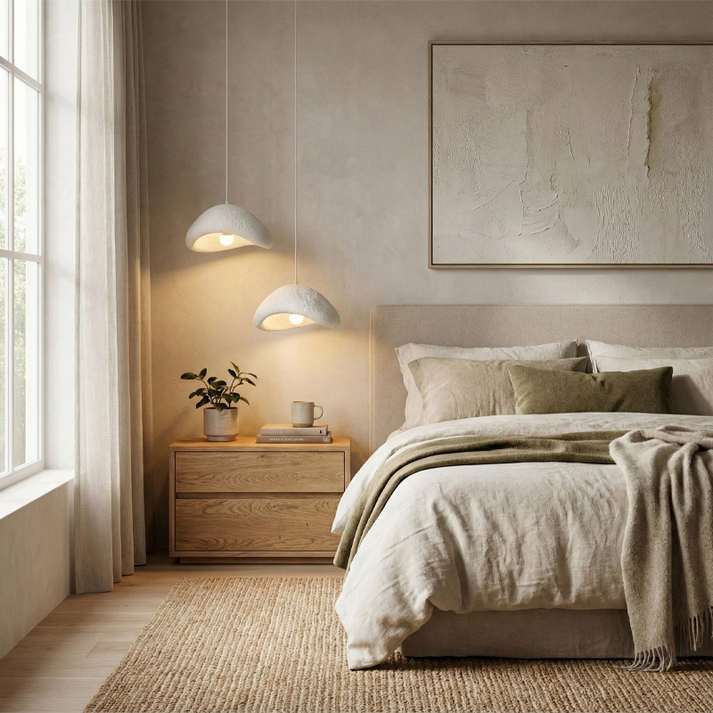 Φωτιστικό οροφής Luna E27 fiberglass δίφωτο χρώμα λευκό Ø74x115εκ.