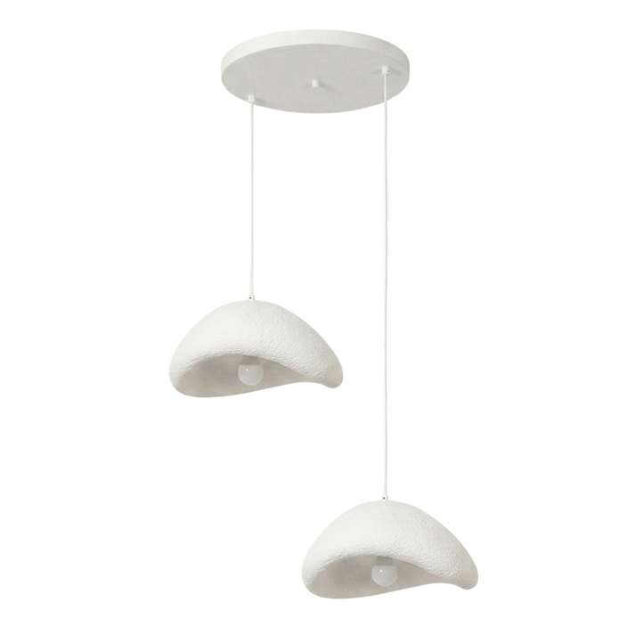 Φωτιστικό οροφής Luna E27 fiberglass δίφωτο χρώμα λευκό Ø74x115εκ.