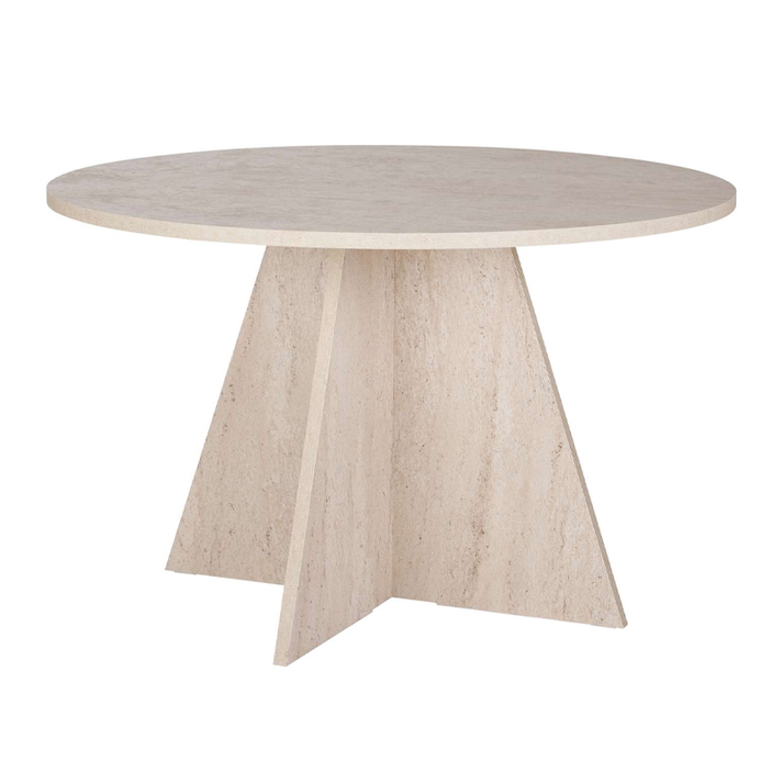 Τραπέζι Virela χρώμα travertine Ø120x75εκ.