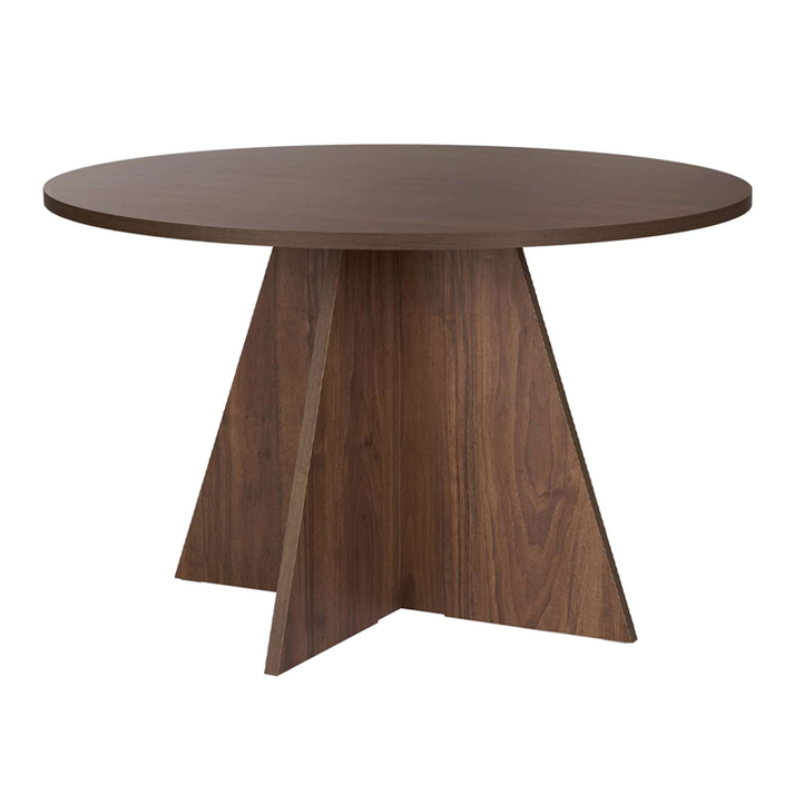 Τραπέζι Virela χρώμα καρυδί Ø120x75εκ.