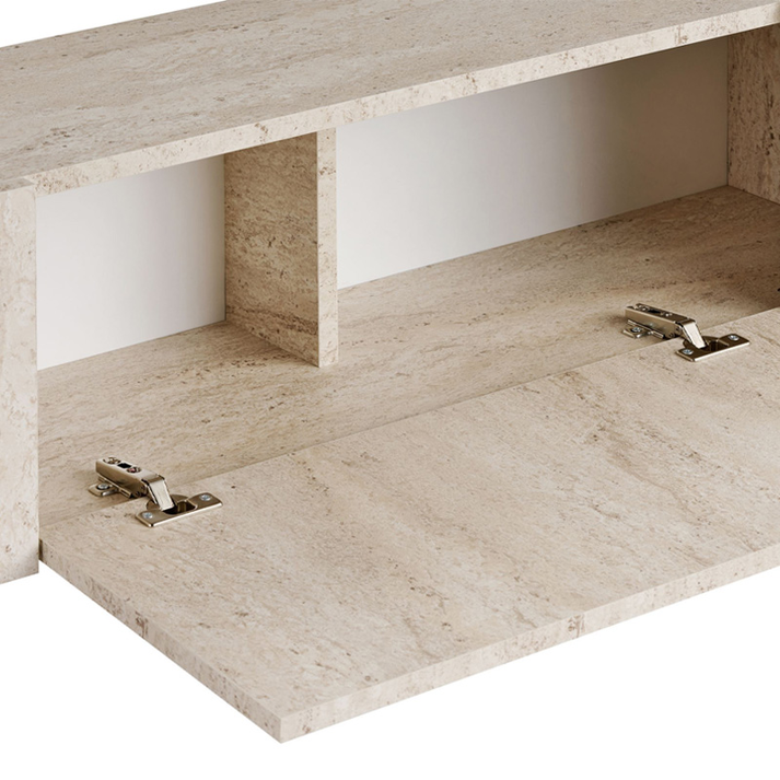 Έπιπλο τηλεόρασης Nexus χρώμα travertine - χρυσό 180x30x45,5εκ.