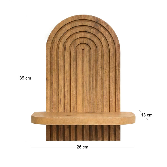 Ραφιέρα τοίχου Artwill Mdf χρώμα oak 26x13x35εκ.