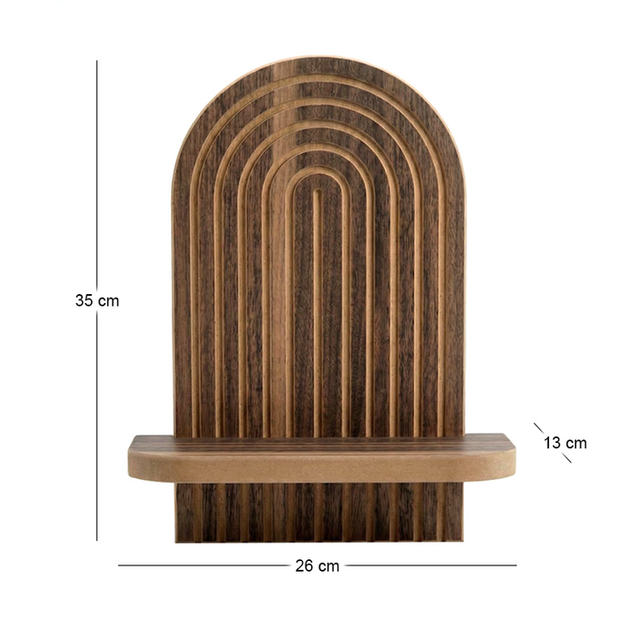 Ραφιέρα τοίχου Artwill Mdf χρώμα wenge 26x13x35εκ.