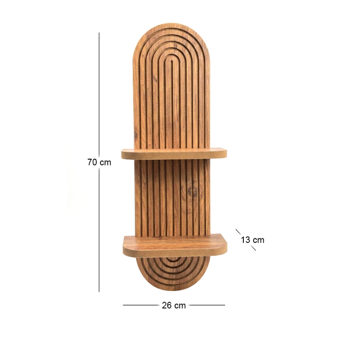 Ραφιέρα τοίχου Artwill Mdf χρώμα oak 26x13x70εκ.