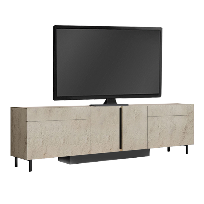 Έπιπλο τηλεόρασης Arlen με Led Rgb χρώμα travertine 180x32x50εκ.