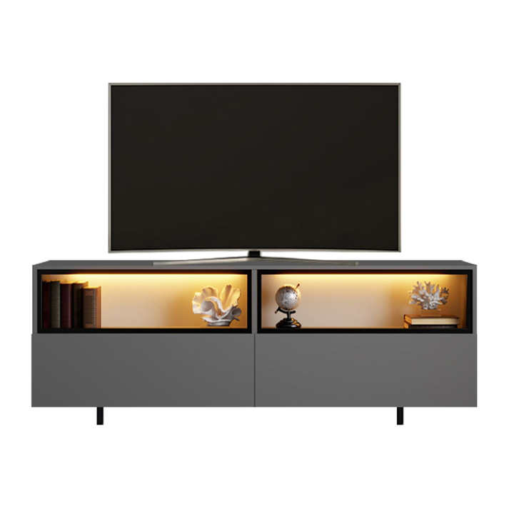Έπιπλο τηλεόρασης Eco με Led Rgb χρώμα ανθρακί 180x32x67εκ.
