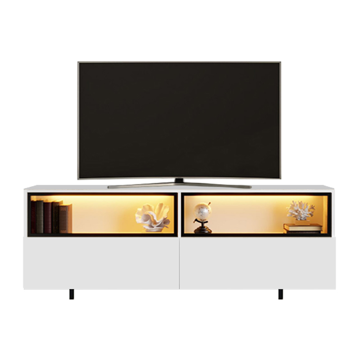 Έπιπλο τηλεόρασης Eco με Led Rgb χρώμα λευκό 180x32x67εκ.