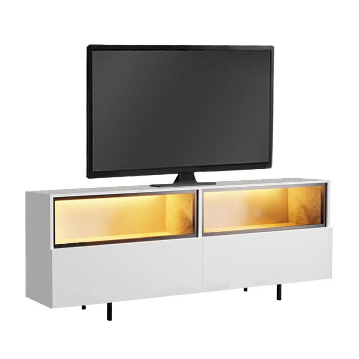 Έπιπλο τηλεόρασης Eco με Led Rgb χρώμα λευκό 180x32x67εκ.