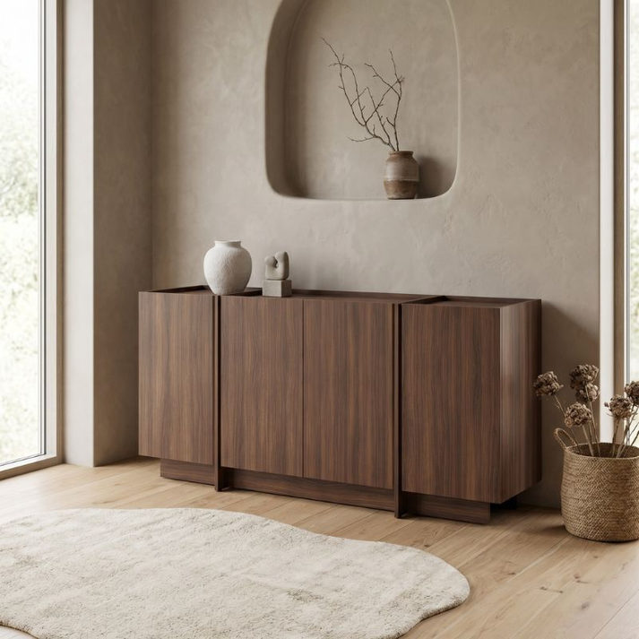 Μπουφές Dorma χρώμα καρυδί 180x45x80,2εκ.
