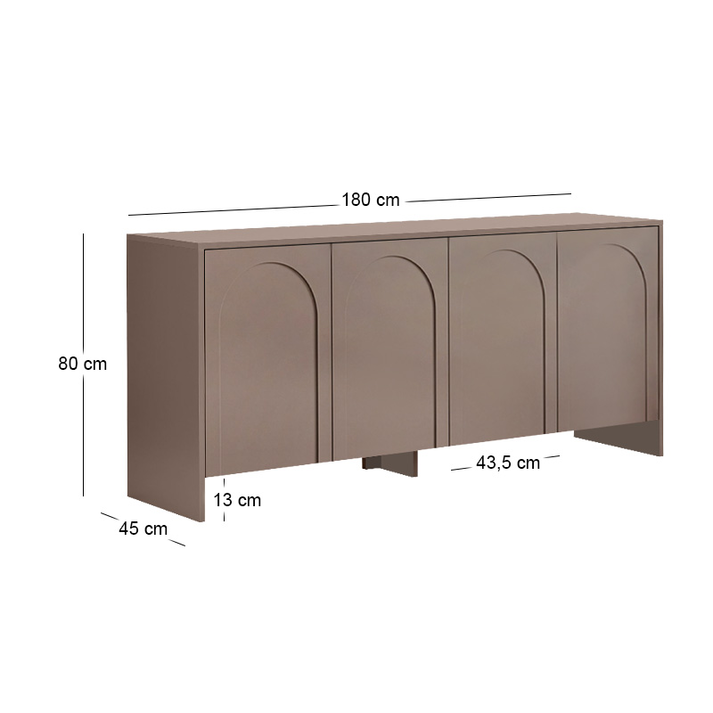 Μπουφές Aurelia χρώμα μόκα 180x45x80εκ.