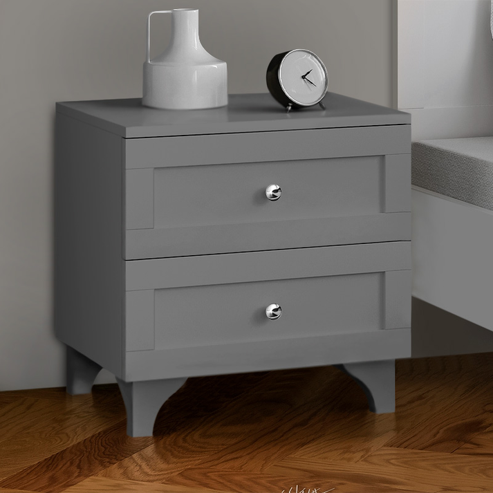 Κομοδίνο Emily χρώμα ανθρακί 45x42x55εκ.