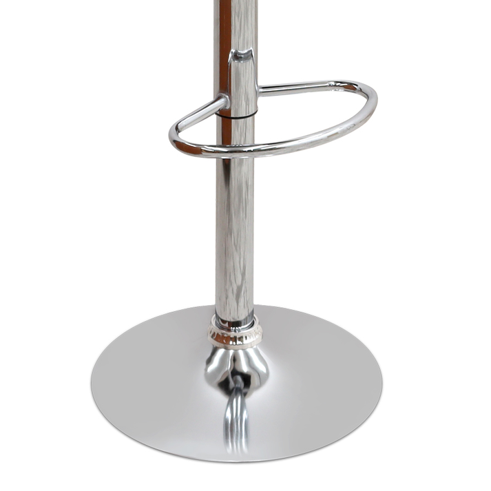 Σκαμπό μπαρ Dolores με ρυθμιζόμενο ύψος PU λευκό - βάση χρωμίου 45,5x38x89/109εκ.