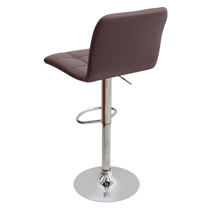 Σκαμπό μπαρ Carmelo με ρυθμιζόμενο ύψος PU καφέ - βάση χρωμίου 45x42x90/113εκ.