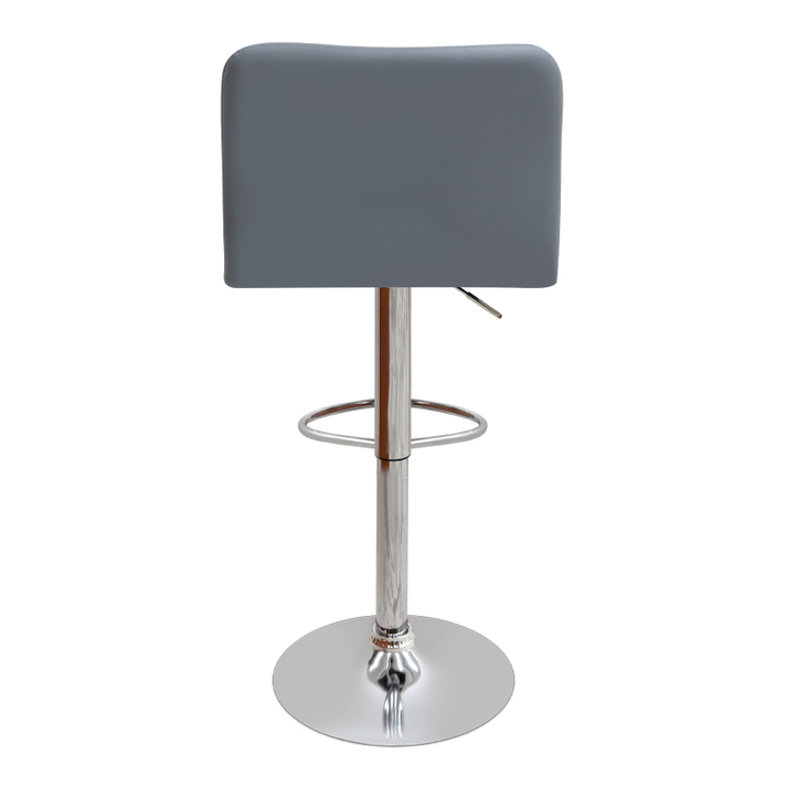 Σκαμπό μπαρ Carmelo με ρυθμιζόμενο ύψος PU γκρι - βάση χρωμίου 45x42x90/113εκ.