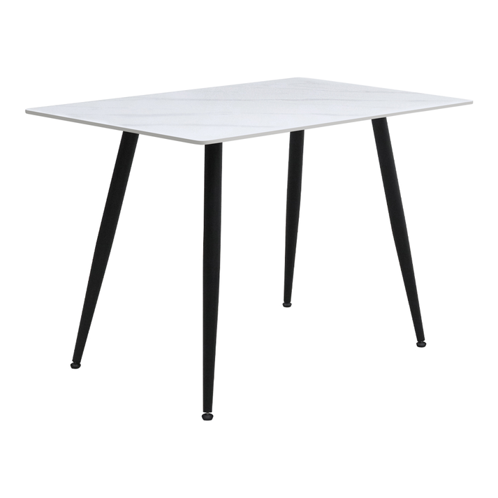 Τραπέζι Enzo με sintered stone και μαύρα πόδια 120x70x77 εκ.