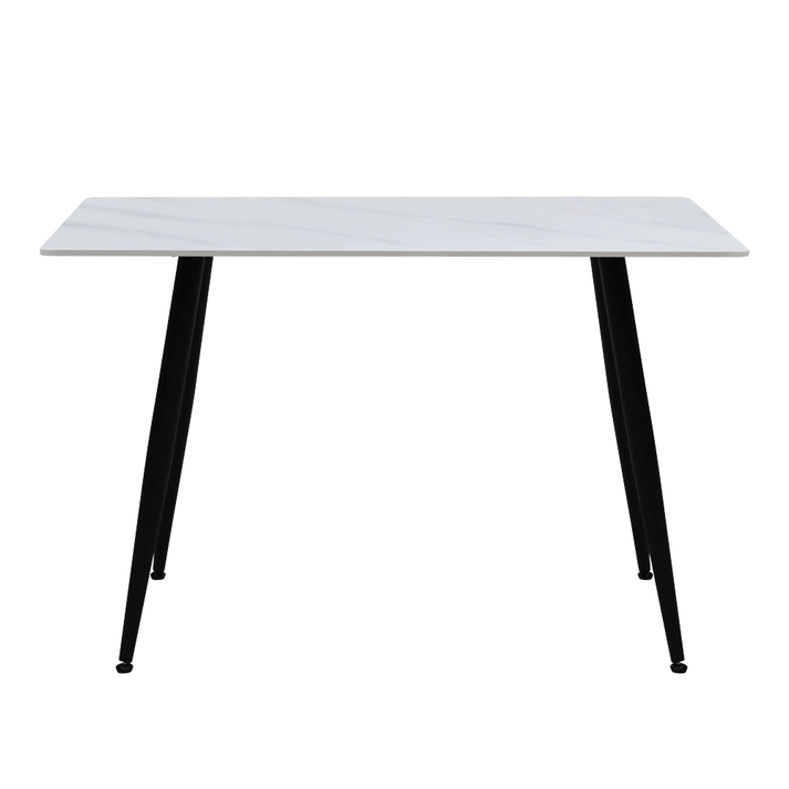 Τραπέζι Enzo με sintered stone και μαύρα πόδια 120x70x77 εκ.