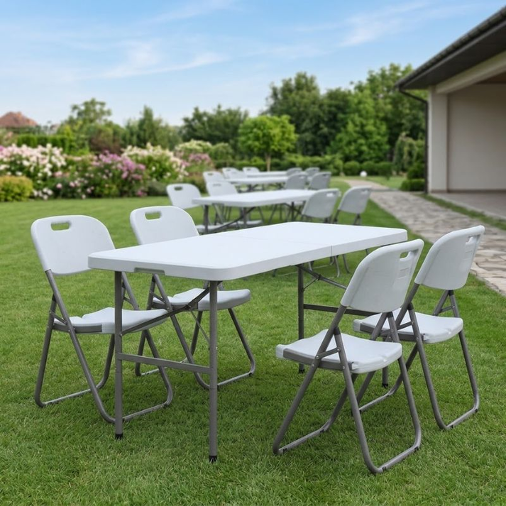 Τραπέζι catering - συνεδρίου Capri πτυσσόμενο - βαλίτσα χρώμα λευκό του πάγου 120x60x74εκ.