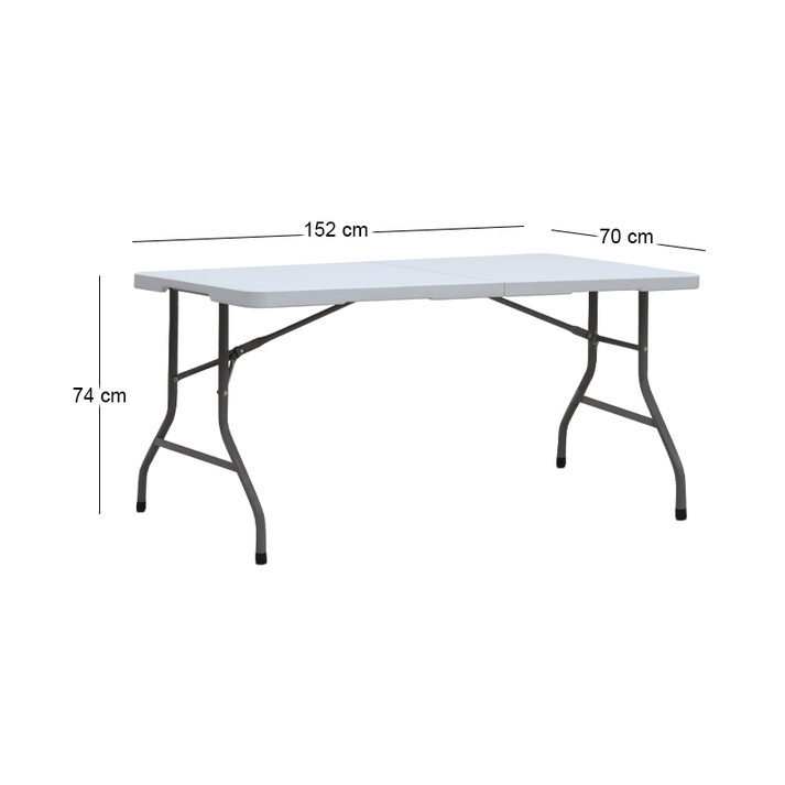 Τραπέζι catering - συνεδρίου Capri πτυσσόμενο - βαλίτσα χρώμα λευκό του πάγου 152x70x74εκ.