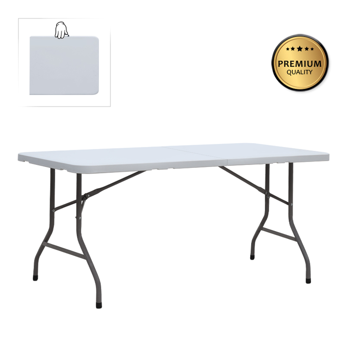 Τραπέζι catering - συνεδρίου Capri πτυσσόμενο - βαλίτσα χρώμα λευκό του πάγου 183x76x74εκ.