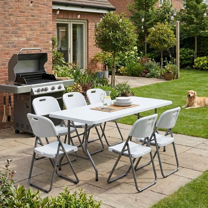 Τραπέζι catering - συνεδρίου Capri πτυσσόμενο - βαλίτσα χρώμα λευκό του πάγου 183x76x74εκ.