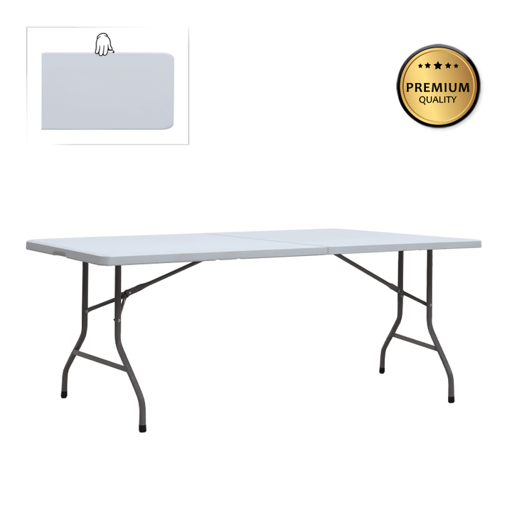 Τραπέζι catering - συνεδρίου Capri πτυσσόμενο - βαλίτσα χρώμα λευκό του πάγου 240x76x74εκ.