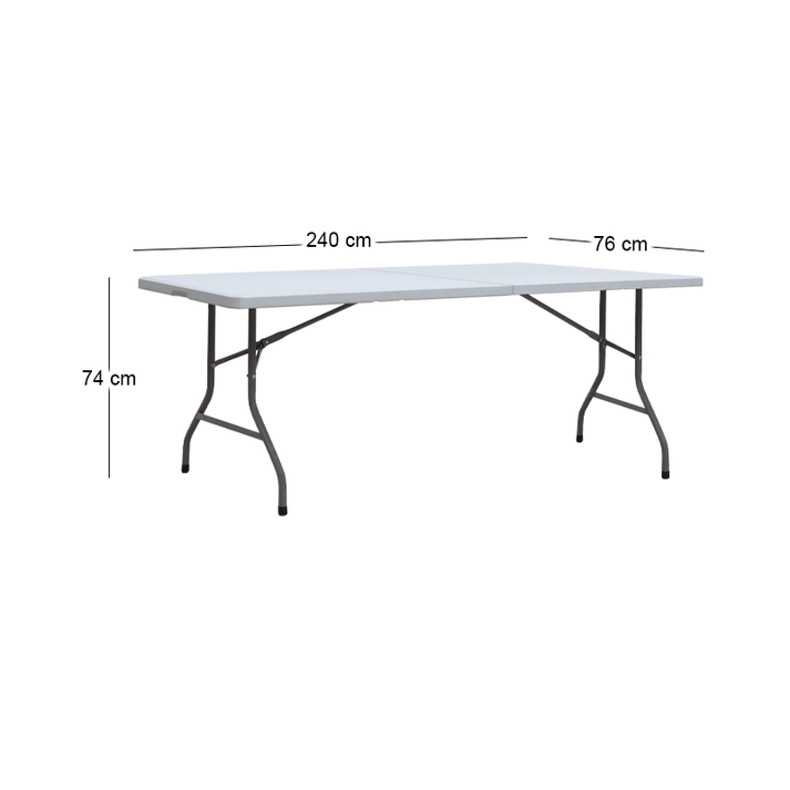 Τραπέζι catering - συνεδρίου Capri πτυσσόμενο - βαλίτσα χρώμα λευκό του πάγου 240x76x74εκ.