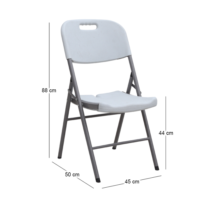 Καρέκλα catering - συνεδρίου Capri πτυσσόμενη χρώμα λευκό του πάγου 45x50x88εκ.