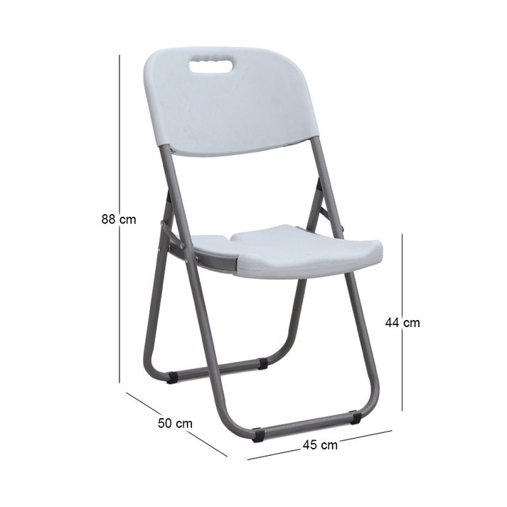 Καρέκλα catering - συνεδρίου Capri πτυσσόμενη χρώμα λευκό του πάγου 45x50x88εκ.