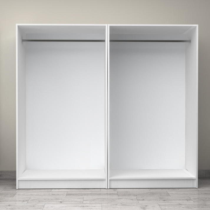 Ντουλάπα ρούχων Victoria τετράφυλλη χρώμα λευκό 200x60x181εκ.