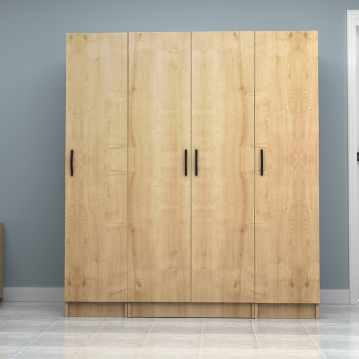 Ντουλάπα ρούχων Vivian τετράφυλλη χρώμα φυσικό οξιάς 160x51,8x181εκ.