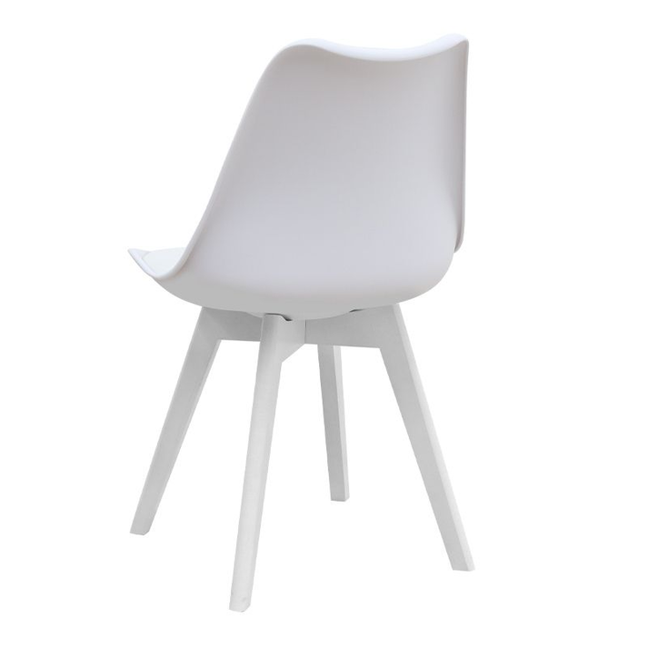 Σετ τραπεζαρία 5τμχ Rubes - Viva χρώμα λευκό Ø100x78εκ.