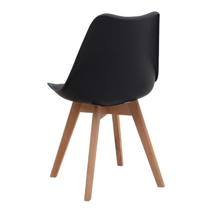 Σετ τραπεζαρία 5τμχ Rubes - Viva χρώμα λευκό - μαύρο Ø100x78εκ.