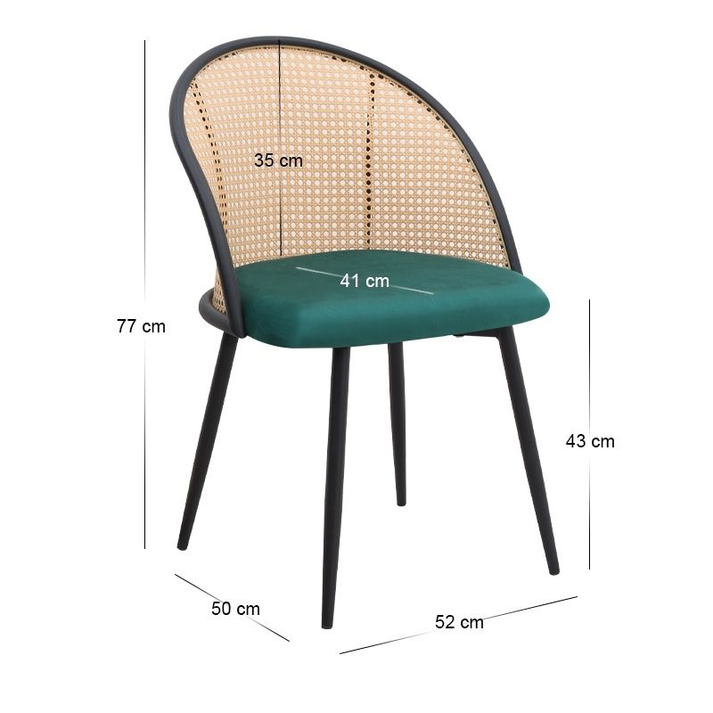 Σετ τραπεζαρία 5τμχ Allos - Jacob χρώμα sapphire oak - κυπαρισσί 75x75x77εκ.
