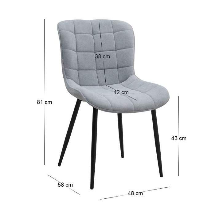 Σετ τραπεζαρία 5τμχ Darlen - Chiara χρώμα λευκό - γκρι 125x72x74εκ.