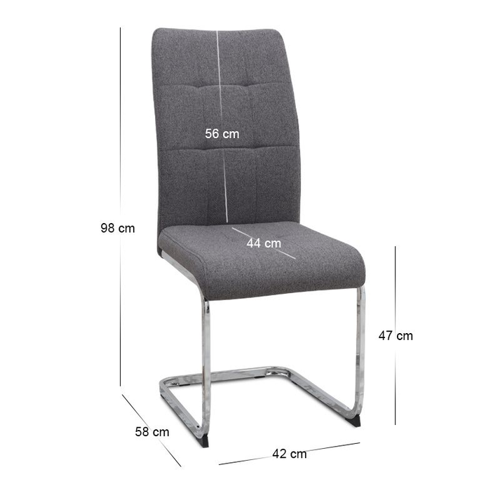 Σετ τραπεζαρία 5τμχ Darlen - Laura χρώμα καρυδί - γκρι 125x72x74εκ.