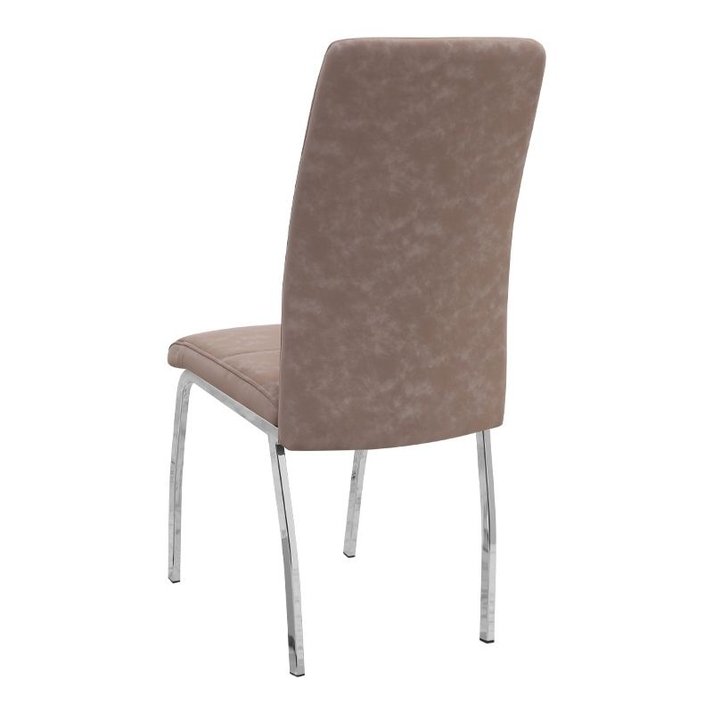 Σετ τραπεζαρία 5τμχ Darlen - Alma χρώμα sencron black - μπεζ 125x72x74εκ.