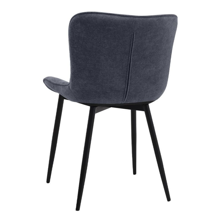 Σετ τραπεζαρία 5τμχ Darlen - Chiara χρώμα sencron black - ανθρακί 125x72x74εκ.