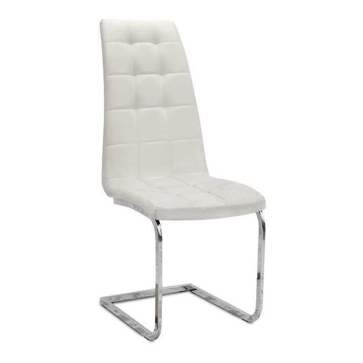 Σετ τραπεζαρία 5τμχ Darlen - Vela χρώμα λευκό εφέ μαρμάρου - λευκό 125x72x74εκ.