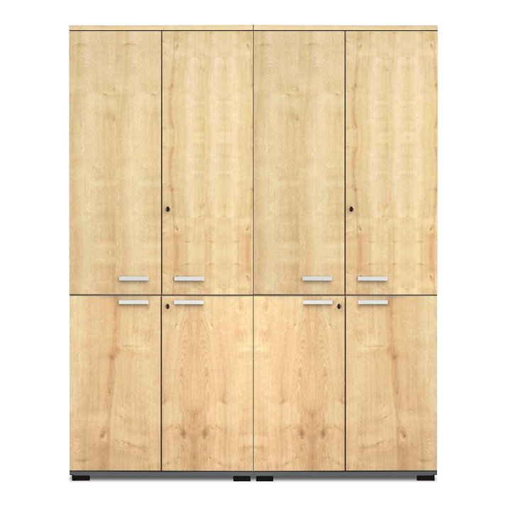 Ντουλάπα γραφείου με κλειδαριά επαγγελματική Venturo χρώμα ανθρακί - φυσικό οξιάς 160x40x200εκ.