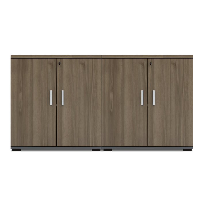 Ντουλάπι γραφείου με κλειδαριά επαγγελματικό Venturo χρώμα ανθρακί - καρυδί 160x40x80εκ.